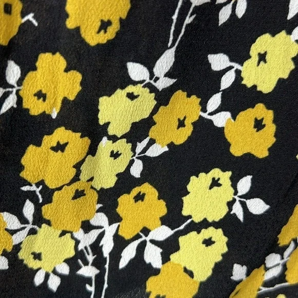 NWT Boden Victoria Skirt Pleated Black Yellow Floral Lined 20 / 22 - Picture 4 of 11